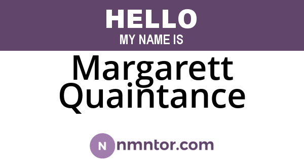 Margarett Quaintance