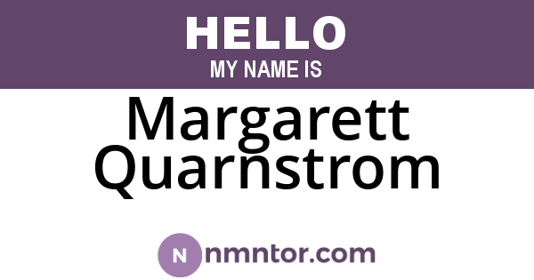 Margarett Quarnstrom
