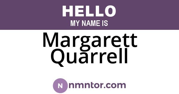 Margarett Quarrell