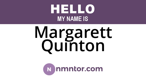 Margarett Quinton