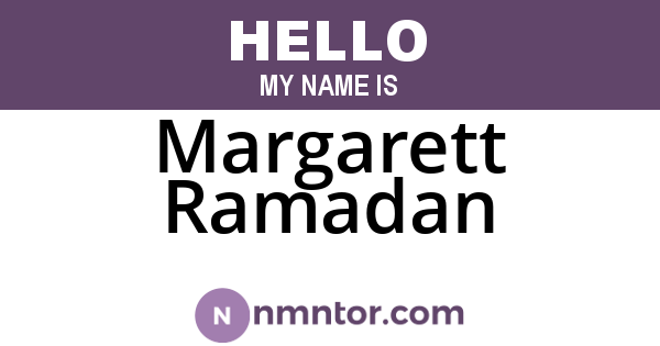 Margarett Ramadan