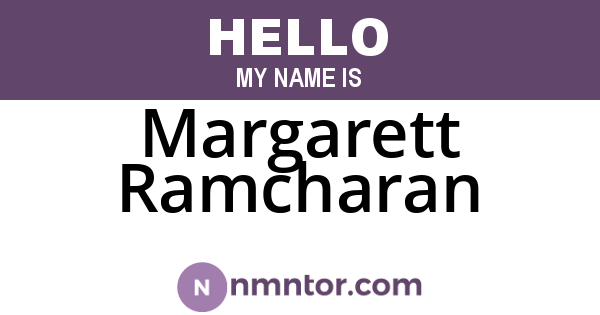 Margarett Ramcharan