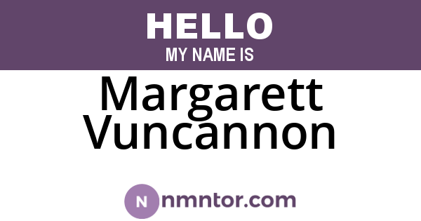 Margarett Vuncannon