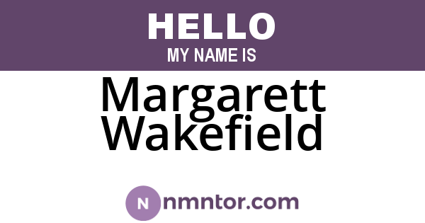 Margarett Wakefield