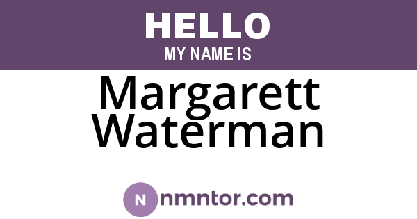 Margarett Waterman
