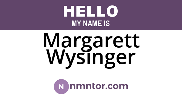 Margarett Wysinger
