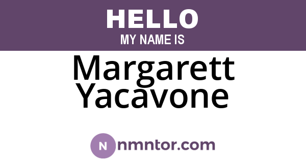 Margarett Yacavone
