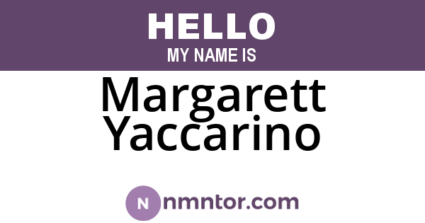 Margarett Yaccarino