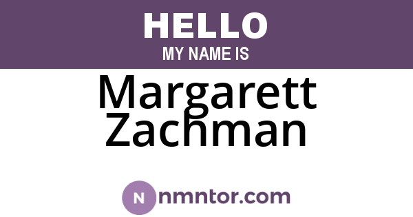 Margarett Zachman