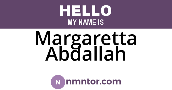 Margaretta Abdallah
