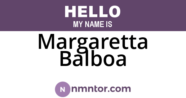 Margaretta Balboa