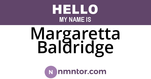 Margaretta Baldridge