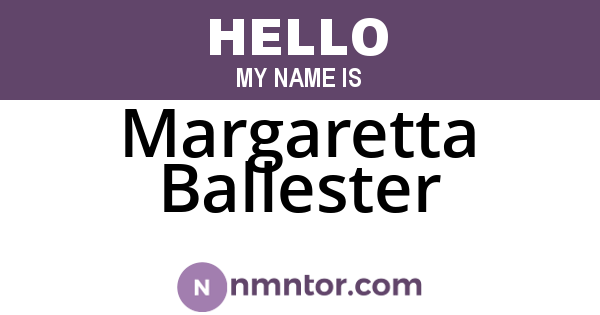 Margaretta Ballester