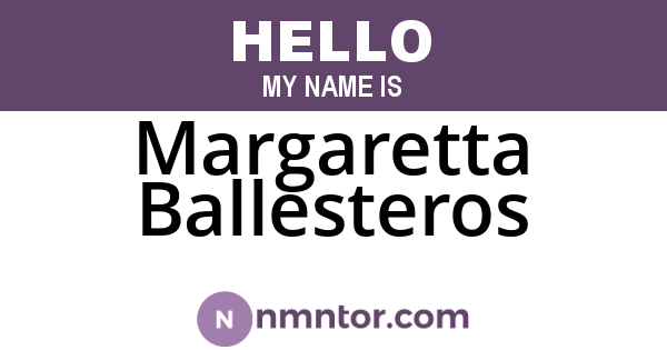 Margaretta Ballesteros