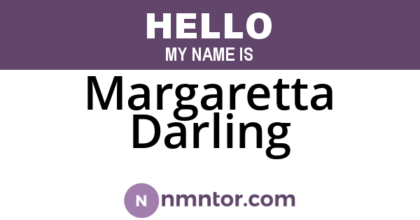 Margaretta Darling