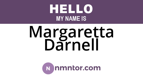 Margaretta Darnell