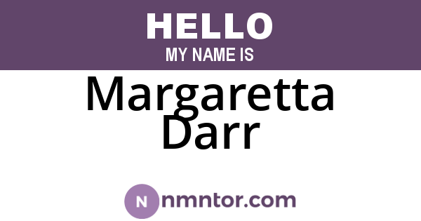 Margaretta Darr