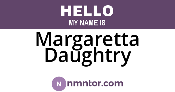 Margaretta Daughtry