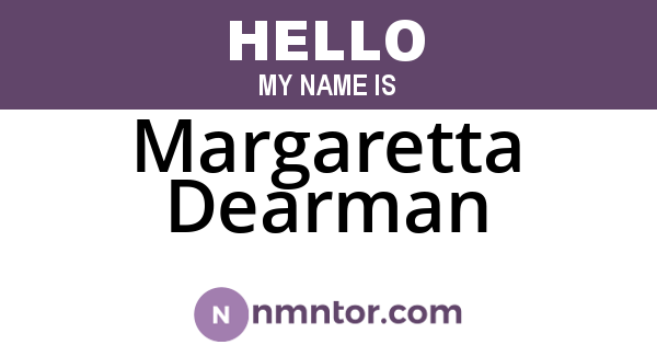 Margaretta Dearman