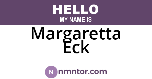 Margaretta Eck