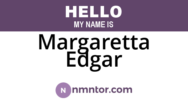 Margaretta Edgar