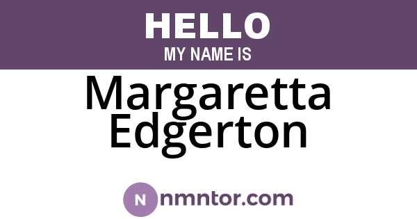Margaretta Edgerton