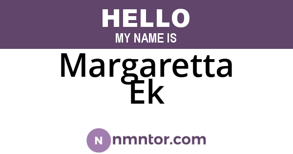 Margaretta Ek