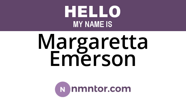 Margaretta Emerson