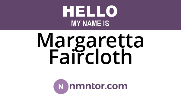 Margaretta Faircloth