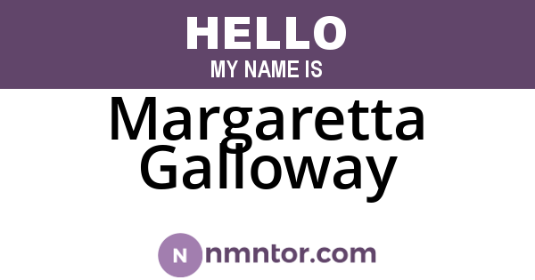 Margaretta Galloway
