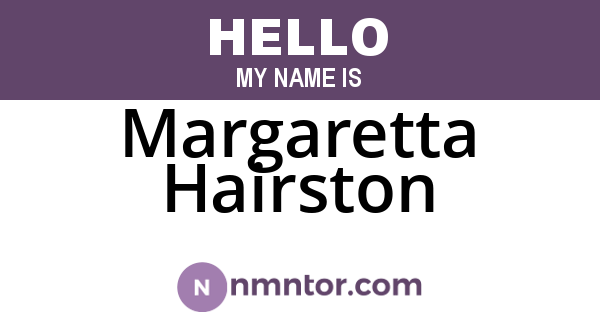 Margaretta Hairston