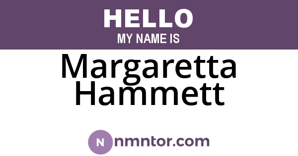 Margaretta Hammett