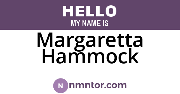 Margaretta Hammock