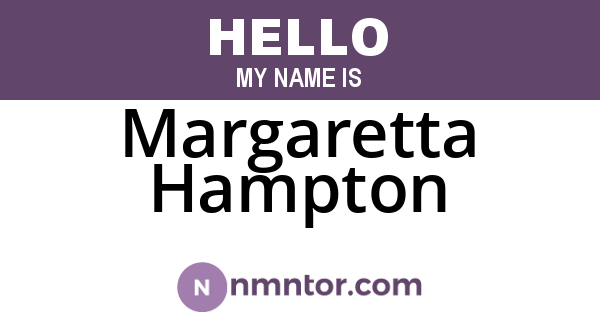 Margaretta Hampton