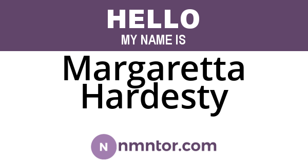 Margaretta Hardesty