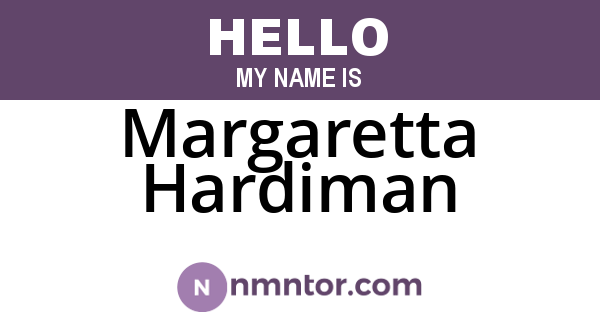 Margaretta Hardiman