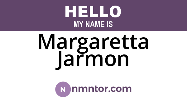 Margaretta Jarmon