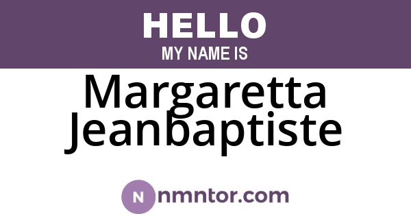 Margaretta Jeanbaptiste