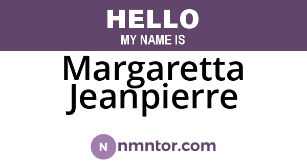 Margaretta Jeanpierre