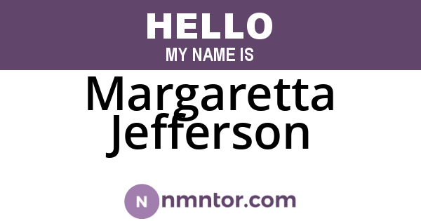 Margaretta Jefferson
