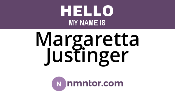 Margaretta Justinger