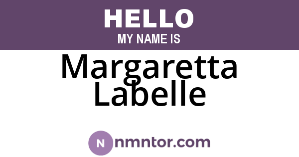 Margaretta Labelle