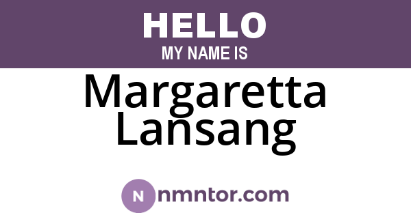 Margaretta Lansang