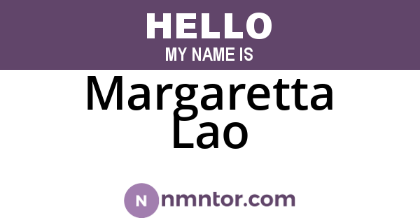Margaretta Lao