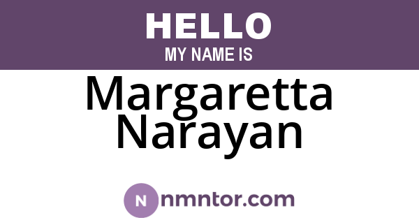Margaretta Narayan