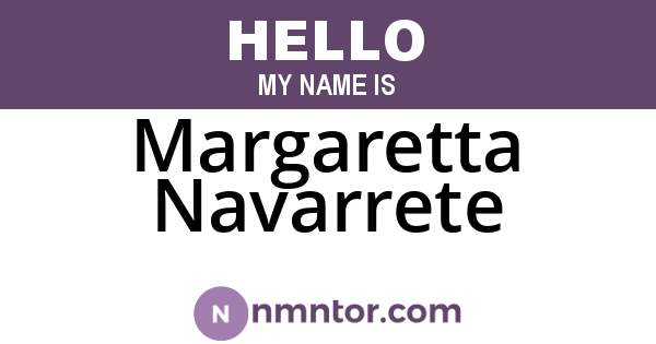 Margaretta Navarrete