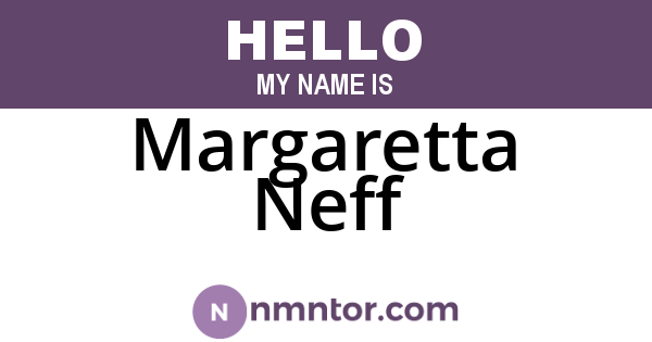 Margaretta Neff
