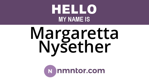Margaretta Nysether