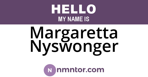 Margaretta Nyswonger