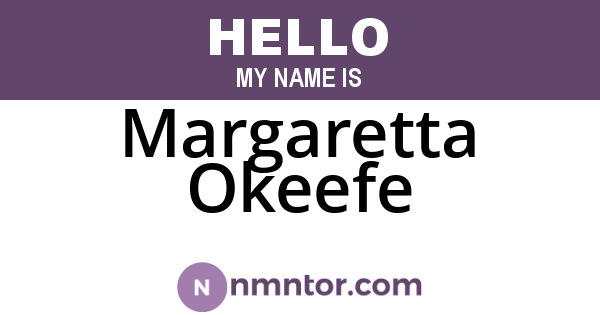 Margaretta Okeefe